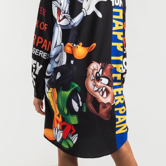 Akira Looney Tunes Shirt Dress - Picture 4 of 5
